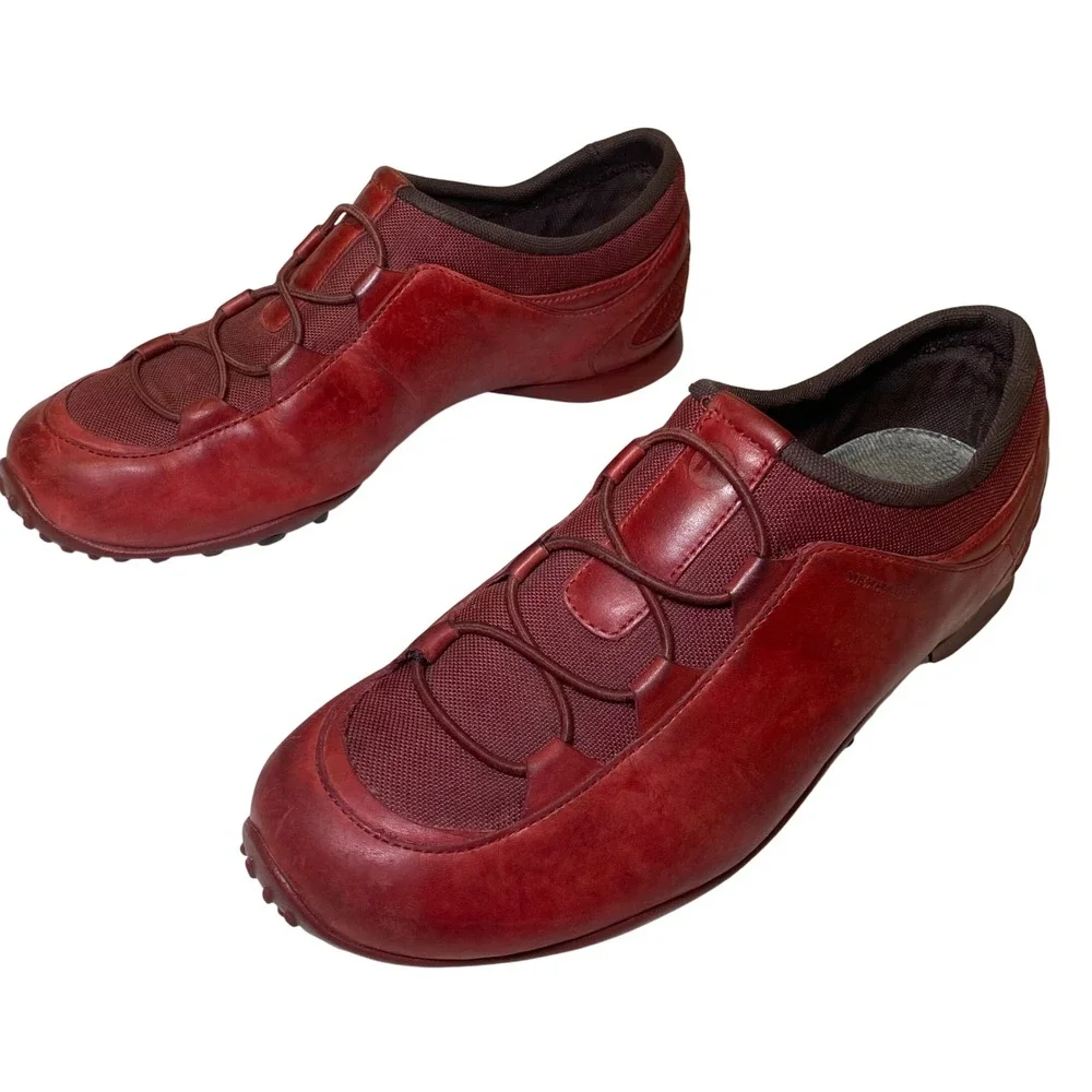 Merrell Meta Stretch Barn Red Slip On Shoes Women's US 8.5 Vibram Leather